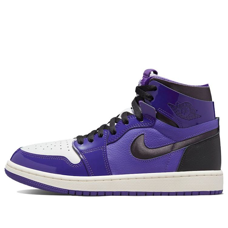 Air Jordan 1 Zoom Comfort 'Court Purple Patent' Signature Shoe