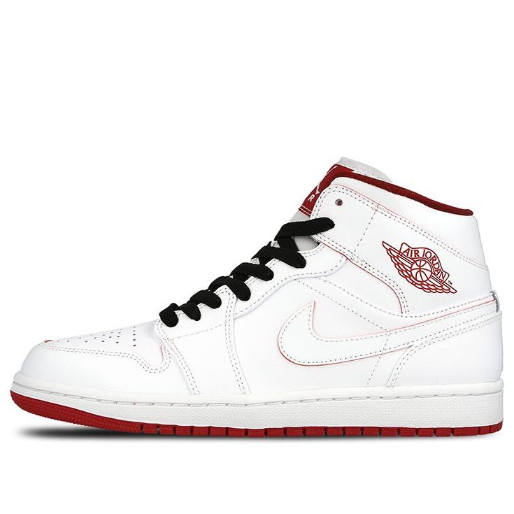 Air Jordan 1 Retro Mid 'White Gym Red' Epochal Sneaker