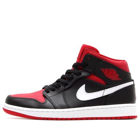 Air Jordan 1 Mid 'Black Gym Red' Signature Shoe