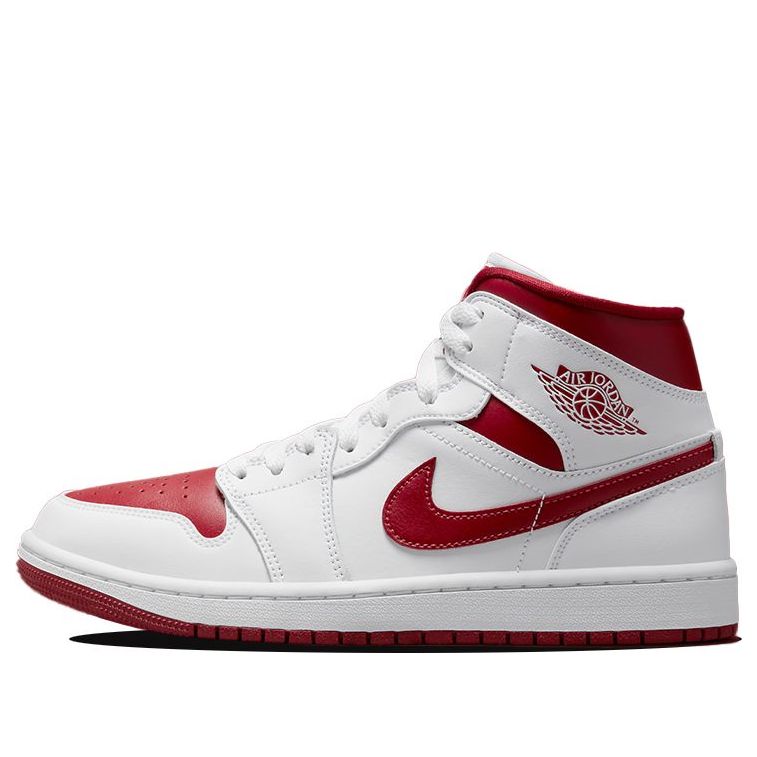 Air Jordan 1 Mid 'White Pomegranate' Shoes