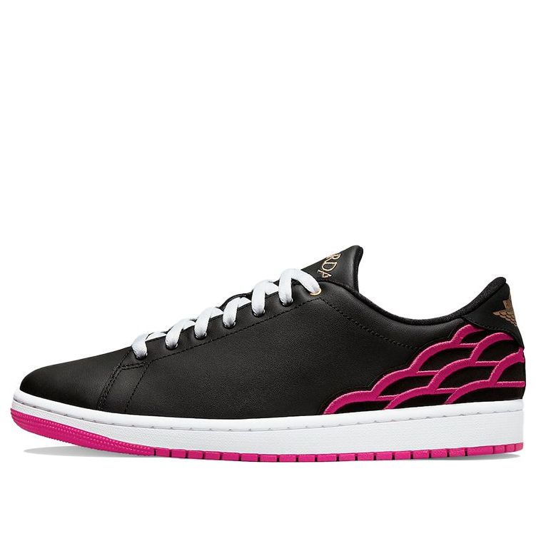 Air Jordan 1 Centre Court 'Black Pink' Signature Shoe