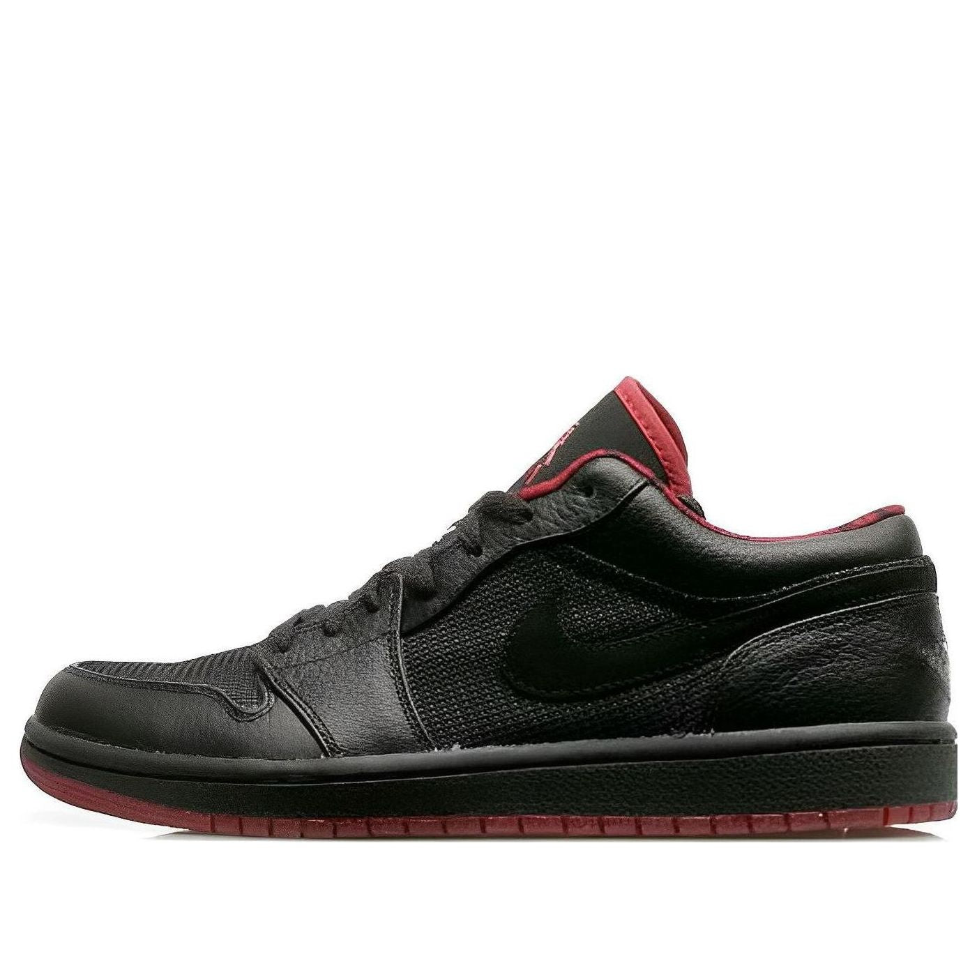 Air Jordan 1 Retro Low 'Black Silver Red' Epochal Sneaker