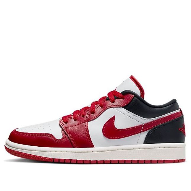 Air Jordan 1 Low 'White Gym Red' Signature Shoe