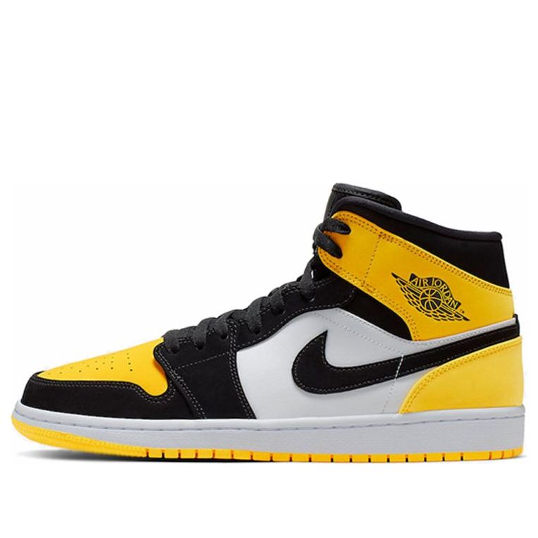 Air Jordan 1 Mid SE 'Yellow Toe' Signature Shoe